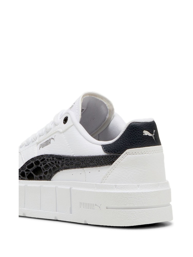 Puma White Black Kids Girls Cali Court Animal Sneakers - Image 6 of 6