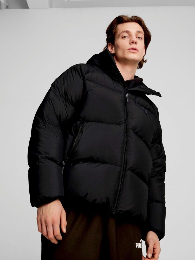 Puma Black Mens Down Puffer Jacket - Image 1 of 6