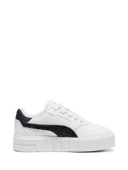 Puma White Black Kids Girls Cali Court Animal Print Sneakers - Image 1 of 6