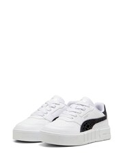 Puma White Black Kids Girls Cali Court Animal Print Sneakers - Image 3 of 6