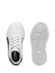 Puma White Black Kids Girls Cali Court Animal Print Sneakers - Image 4 of 6