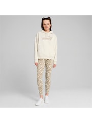 Puma White Womens ESS+ ANIMAL Hoodie - Image 1 of 6