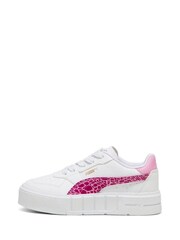 Puma White Kids Girls Cali Court Animal Print Sneakers - Image 3 of 6