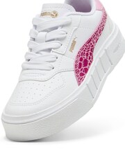 Puma White Kids Girls Cali Court Animal Print Sneakers - Image 5 of 6