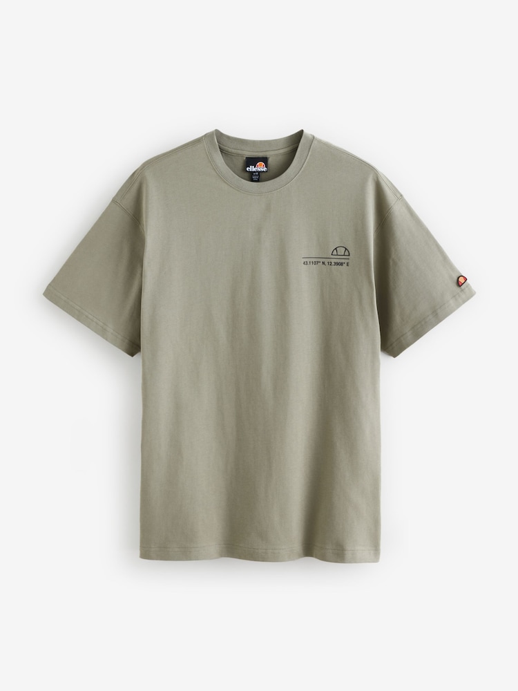 كاكي أخضر - تيشرت Parete للرجال من Ellesse - Image 6 of 6