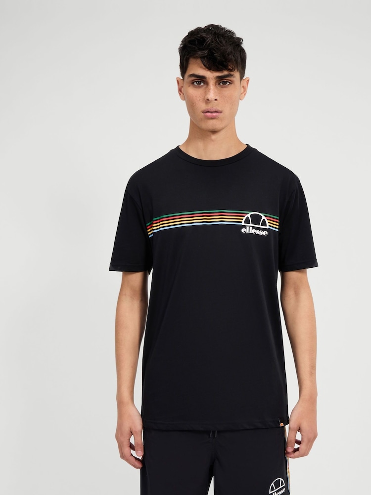 Ellesse Mens 100% Cotton Lental Black T-Shirt - Image 1 of 5