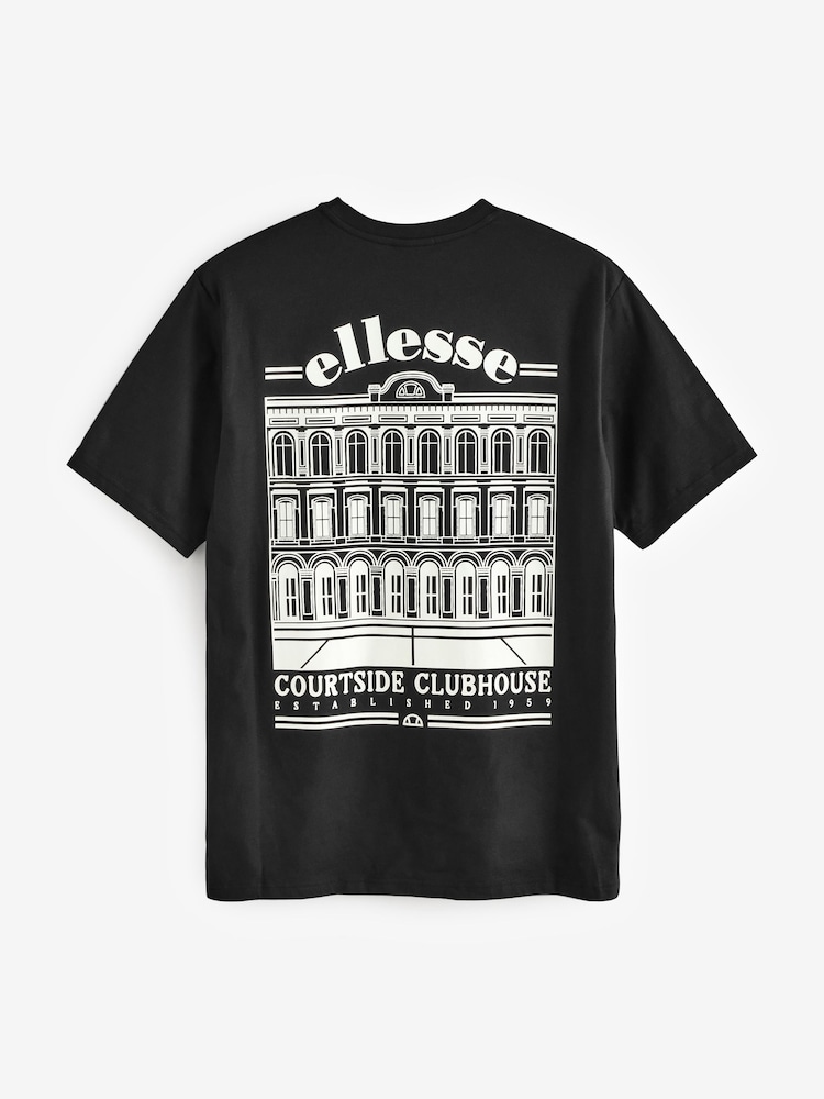 Ellesse Mens Courtside Club 100% Cotton T-Shirt - Image 7 of 7