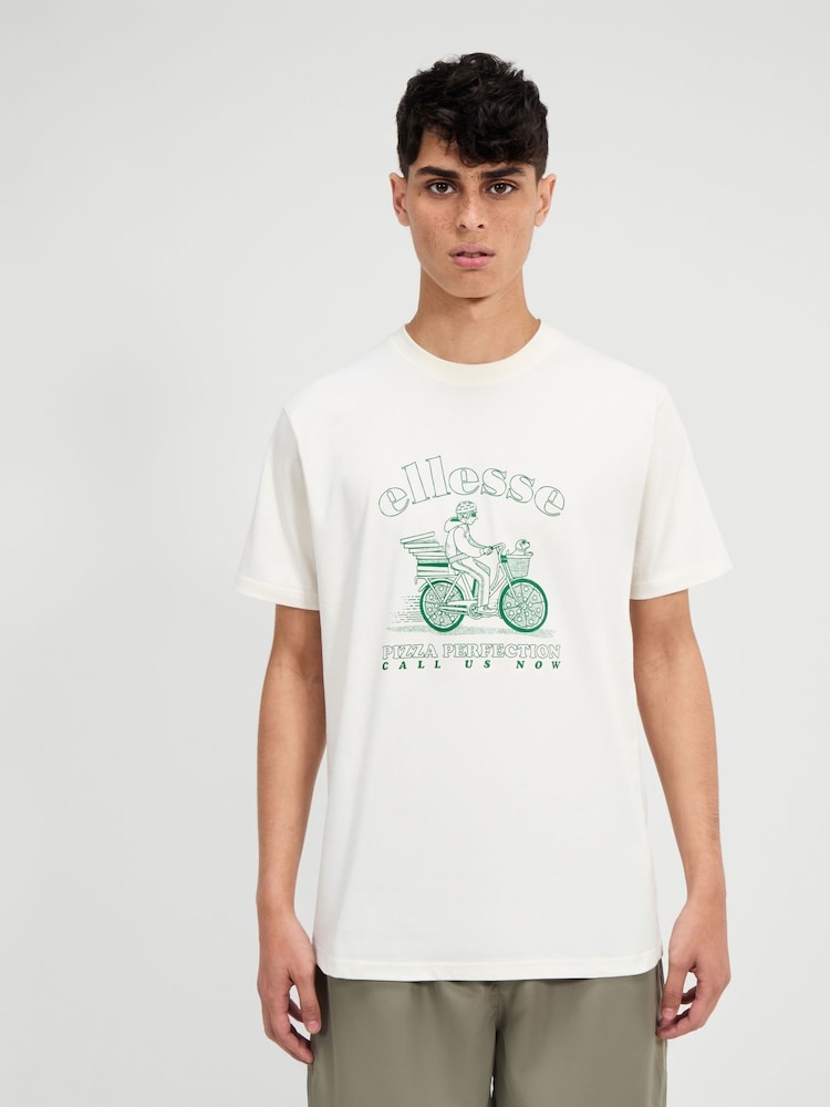 Ellesse Mens Mellino 100% Cotton White T-Shirt - Image 1 of 6
