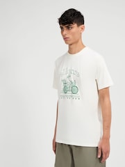 Ellesse Mens Mellino 100% Cotton White T-Shirt - Image 4 of 6