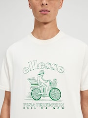 Ellesse Mens Mellino 100% Cotton White T-Shirt - Image 5 of 6