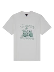 Ellesse Mens Mellino 100% Cotton White T-Shirt - Image 6 of 6
