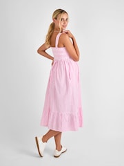 JoJo Maman Bébé Stripe Shirred Maternity Midi Dress - Изображение 3 из 4