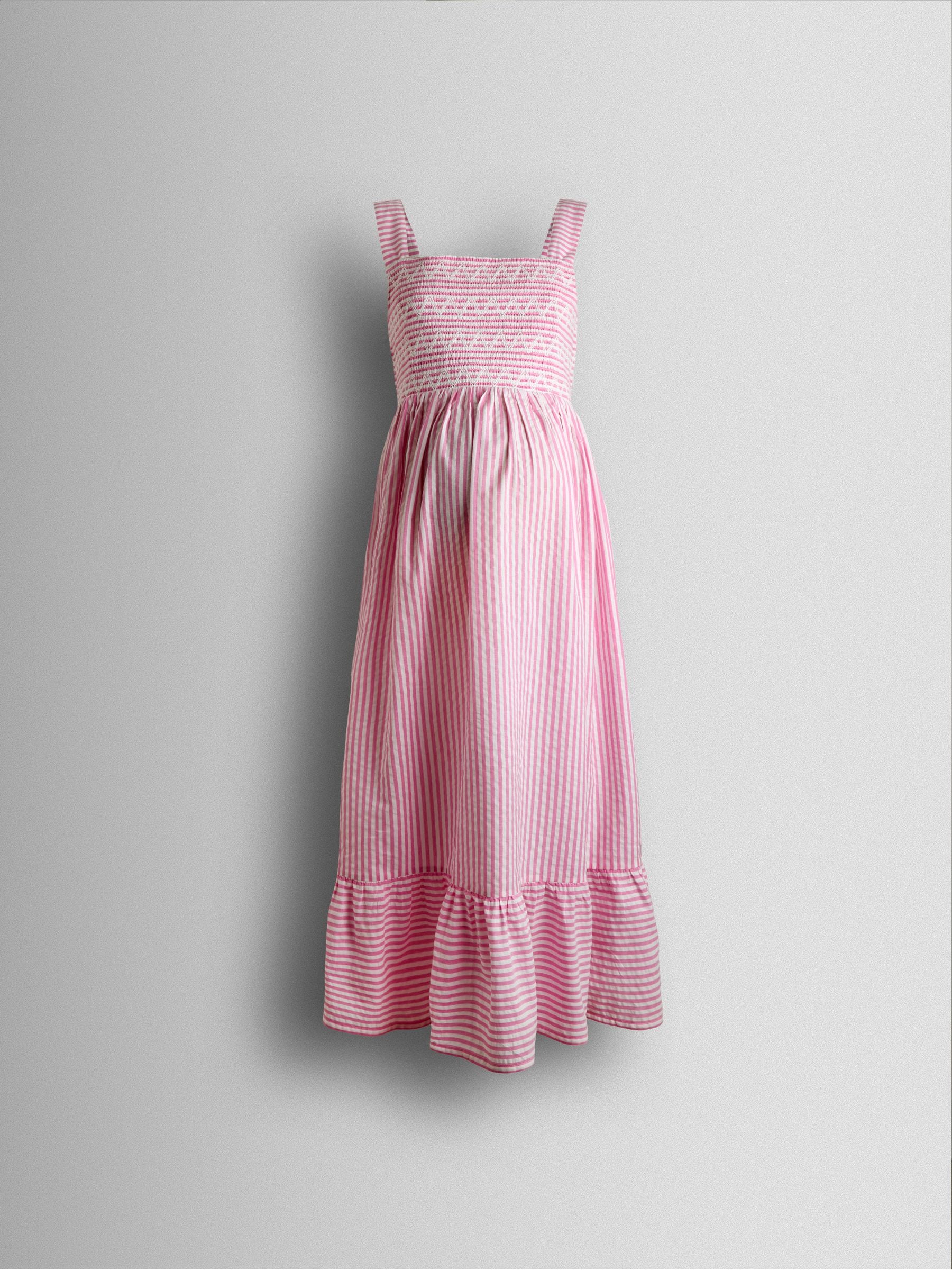 Pirkti Rožinė - JoJo Maman Bébé Stripe Shirred Moternity Midi