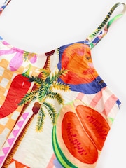 Rosa/Laranja - Vestido de verão Midi Slip - Imagem 7 de 8