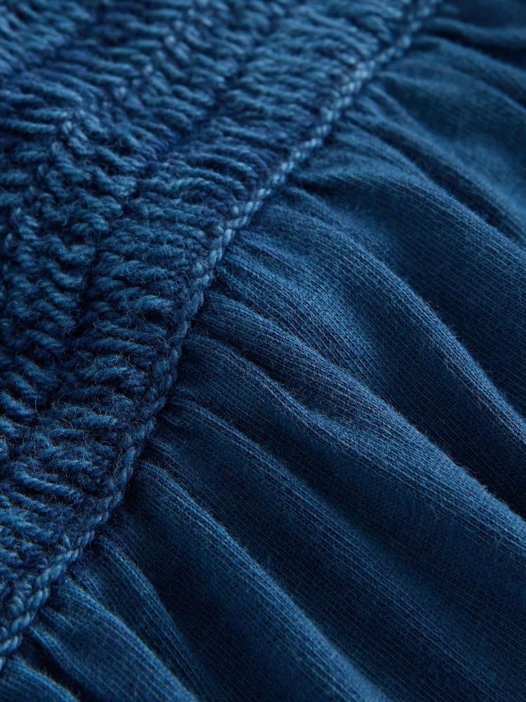 Navy Crochet Mix Midi Dress - Image 8 of 8