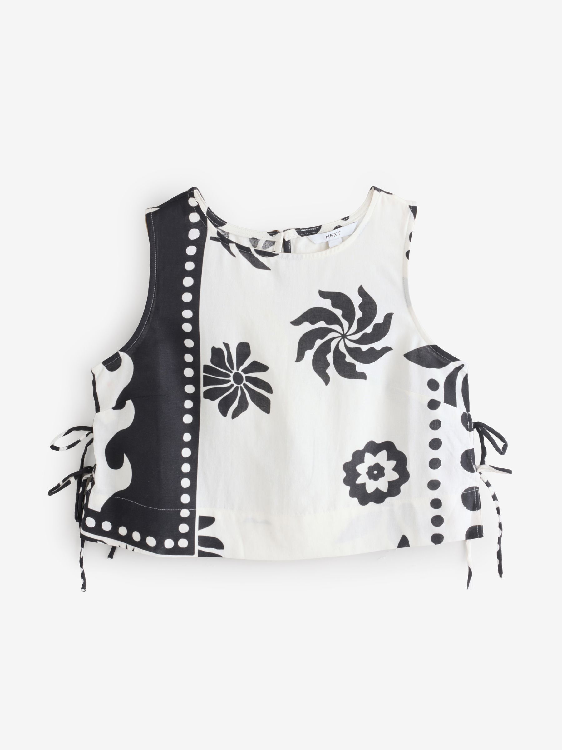 Buy Monochrome Shell Top With Linen from the Next UK online shop