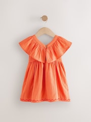 Orange Embroidered Summer Dress (3mths-10yrs) - Image 6 of 8