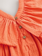 Orange Embroidered Summer Dress (3mths-10yrs) - Image 7 of 8