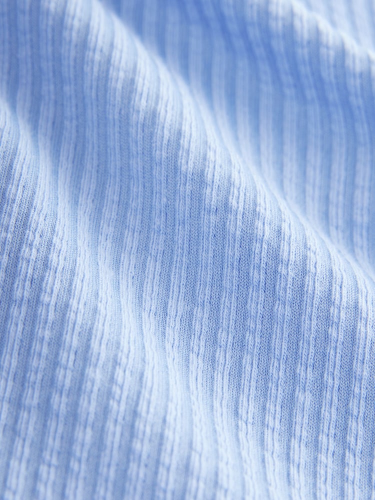 Azul - Pijama corto con camiseta sin mangas texturizada con lazo - Imagen 16 de 16 Azul - Pijama corto con camiseta sin mangas texturizada con lazo - Imagen 16 de 16