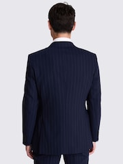 MOSS Blue Tailored Fit Stripe Performance Jacket - Image 3 of 6