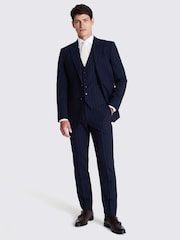 MOSS Blue Tailored Fit Stripe Performance Jacket - Image 4 of 6