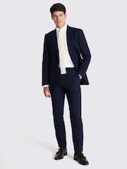 MOSS Blue Tailored Fit Stripe Performance Jacket - Image 5 of 6