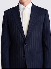 MOSS Blue Tailored Fit Stripe Performance Jacket - Image 6 of 6