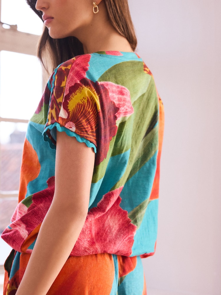 Kew Collection Turquoise Blue - Short Sleeve Bubblehem T-Shirt - Imagen 2 de 6 Kew Collection Turquoise Blue - Short Sleeve Bubblehem T-Shirt - Imagen 2 de 6