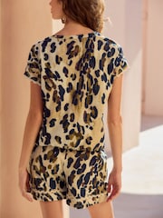 Animal Print Short Sleeve Bubblehem 100% Cotton T-Shirt - Image 3 of 7