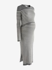 Seraphine Grey Layered Knitted Maternity Dress - Image 7 of 7