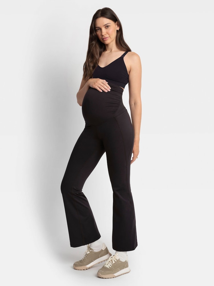 Seraphine Maternity Bootleg Black Leggings - Image 1 of 6