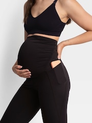 Seraphine Maternity Bootleg Black Leggings - Image 3 of 6