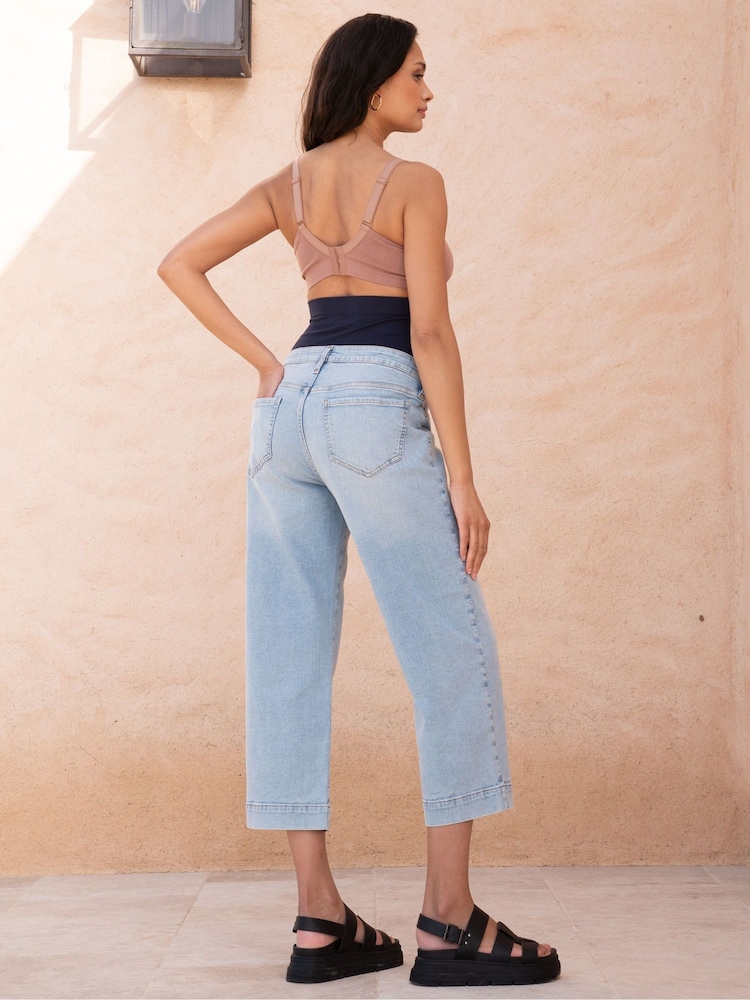 Seraphine, kurze Jeans mit geradem Bein, Blau (Umstandsmode) - Bild 2 von 3 Seraphine, kurze Jeans mit geradem Bein, Blau (Umstandsmode) - Bild 2 von 3