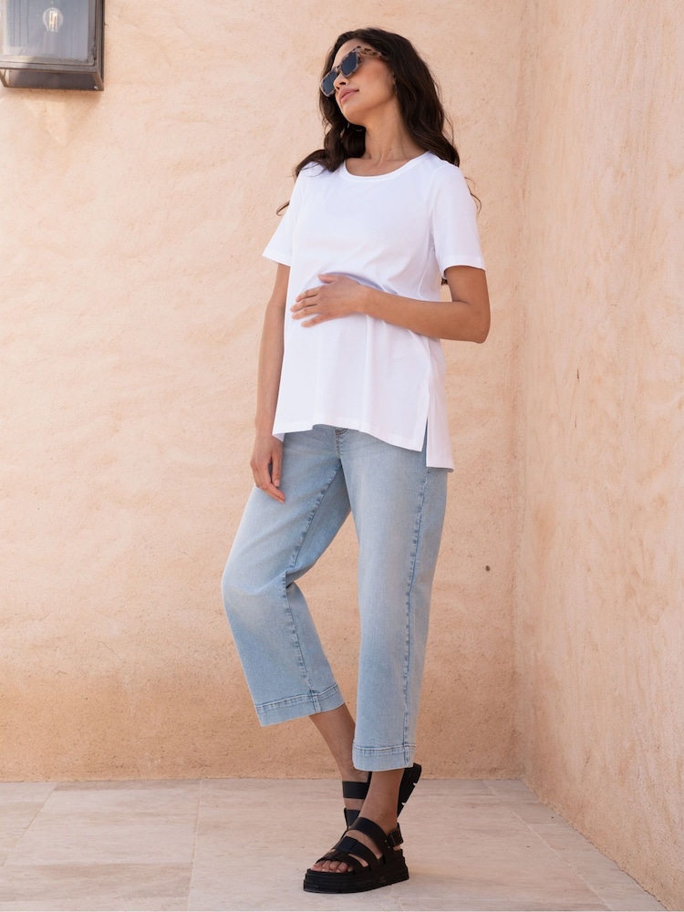 Seraphine, kurze Jeans mit geradem Bein, Blau (Umstandsmode) - Bild 3 von 3 Seraphine, kurze Jeans mit geradem Bein, Blau (Umstandsmode) - Bild 3 von 3