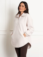 Seraphine Baby Cream Wearing Fleece Maternity Sweatshirt - Image 1 of 4