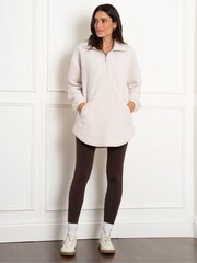Seraphine Baby Cream Wearing Fleece Maternity Sweatshirt - Image 2 of 4