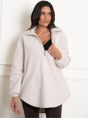Seraphine Baby Cream Wearing Fleece Maternity Sweatshirt - Image 4 of 4