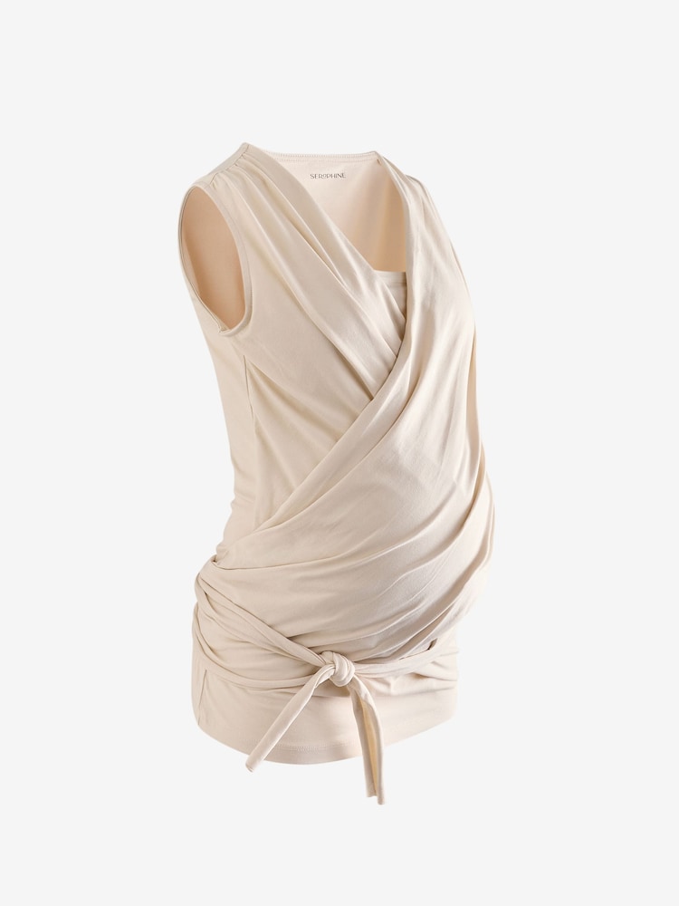 Seraphine Cream Maternity Babywearing Top - Imagen 10 de 10