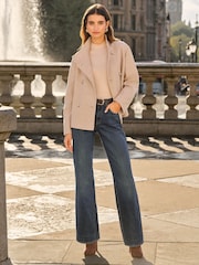 Friends Like These Cream Short Funnel Neck Coat - Image 2 of 4