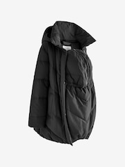 Seraphine Maternity Short Chevron Puffer Black Coat - Image 13 of 14