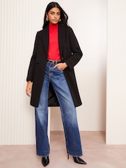 Friends Like These Black Twill Tailored Single Button Coat - Image 3 of 4