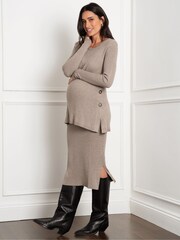 Seraphine Maternity Cream Knit Co-ord Jumpers - Image 2 of 5