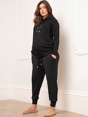 Seraphine Maternity Overbump Black Joggers - Image 7 of 8
