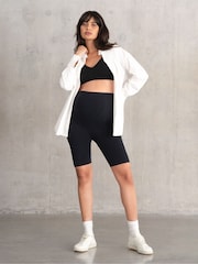 Seraphine Maternity Overbump Cycling Black Shorts - Image 5 of 5