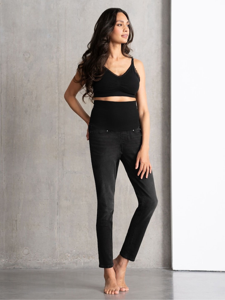 Seraphine Post Maternity Skinny Black Jeans - Image 1 of 5 Seraphine Post Maternity Skinny Black Jeans - Image 1 of 5