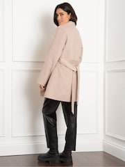 Seraphine Maternity Cream Short Double Faced Wool Coat - Image 2 of 4