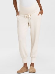 Seraphine Maternity Cream Overbump Joggers - Image 1 of 6