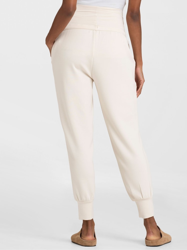 Seraphine Maternity Cream Overbump Joggers - Image 2 of 6