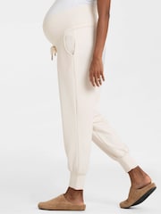 Seraphine Maternity Cream Overbump Joggers - Image 5 of 6