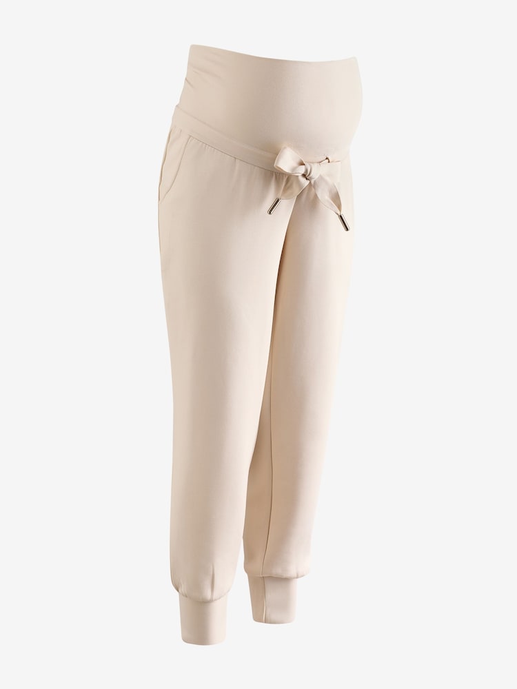 Seraphine Maternity Cream Overbump Joggers - Image 6 of 6